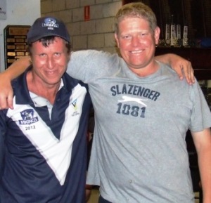 Fieldlow fielding award winners: Shaun Rayment (left) from the Sevenths, and Darren Nagle from the Fourths.